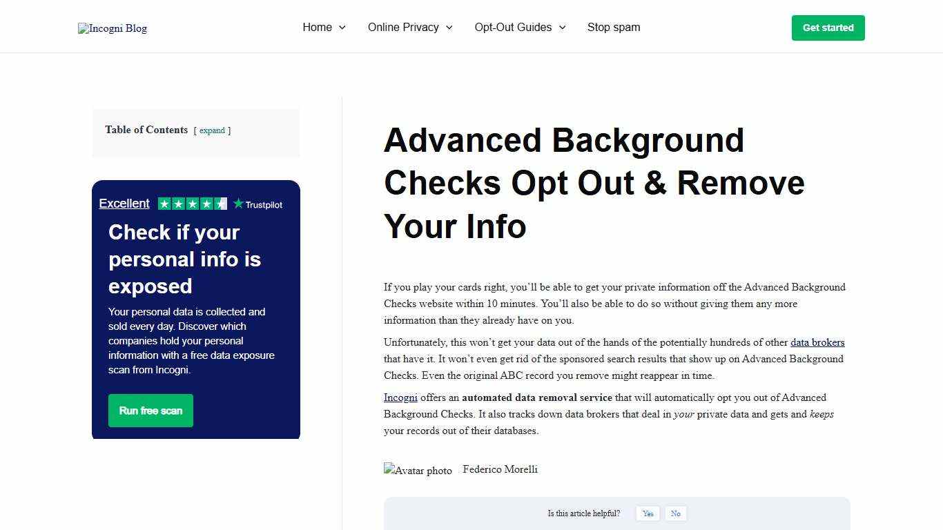 Advanced Background Checks Opt Out & Remove Your Info [2026] Incogni